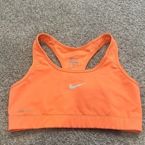 Nike Women's Bright Orange Dri-FIT Sports Bra